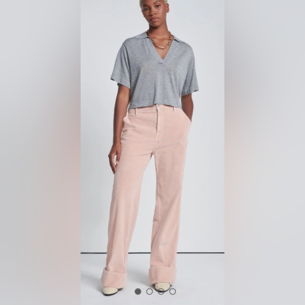 7 For All Mankind Blush Wide-Leg Pants